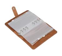 Solinder Classeur de Budget Portable A6 avec 12 Poches Zippées pour Planificateurs Quotidiens, Petites étiquettes en Cuir PU pour Journaux de Voyage, 7,4 X 5,1 Pouces (Brun)