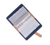 Solinder Classeur de Budget Portable A6 avec 12 Poches Zippées pour Planificateurs Quotidiens, Petites étiquettes en Cuir PU pour Journaux de Voyage, 7,4 X 5,1 Pouces (Bleu)