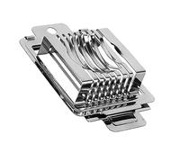 Solinder Coupe-œufs Durable pour Trancher les œufs Durs et les Fruits Mous comme Fraises, Design Facile à Nettoyer, Utilisation Confortable, Idéal pour Adultes et enfants. (Lame dentelée)