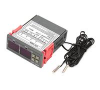 Solinder Double écran Double Affichage Numérique, Affichage Clair de la Valeur, Lecture Pratique, Coque en Plastique ABS Ignifuge, Contrôleur de Température, Précision ± 1 °C, Plage (24V)