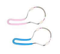 Solinder Épilateur Portable à Ressort pour le Visage, 2 Pièces, pour une épilation Rapide du Visage, du Cou et des Joues, en Acier Inoxydable et Rose