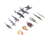 Solinder Figurines d'animaux de L'océan Antiques, Jouets Réalistes Fabriqués à la Main pour la Décoration de Maison et L'exposition, 6 Figurines en PVC (BL 1116)