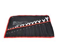 Solinder Jeu de Clés Mixtes 14pcs, Plage 8-24mm | Acier chromé robuste et magnifique, Pochette multi-rangement, Traité thermiquement pour une dureté élevée, Idéal pour les
