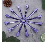Solinder Lot de 12 épingles à Cheveux Sectionnelles, Pinces en Acier de Haute qualité pour Coiffure Professionnelle, Parfaites pour les Franges et les Barbiers (Violette)