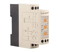 Solinder Relais de Protection Contre Les Surtensions DC 12 V/24 V/36/48, en Temps Réel, Conception Modulaire, Coupure Réglable, Double Contact, Support Inclus, pour Moteur, Batterie, (DC12V)