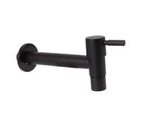 Solinder Robinet D'eau Froide Simple, Robinet D'eau Froide Mural en Acier Inoxydable 304 G1/2, Noir, Salle de Bains, Jardin (pour piscine à vadrouille)