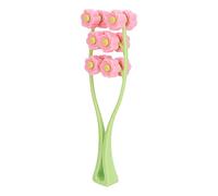 Solinder Rouleau pour le Visage [espace réservé] Masseur pour le Visage en Forme de V Masseur en Forme de Y Double Menton Rouleau à Fleurs avec Particules C (Rose)