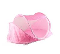 Solinder Tente de Lit Légère pour bébé pour Nourrissons (Pink) | Tissu en mesh respirant, Facile à transporter, Sac à musique inclus, Parfait pour l\'extérieur, Installation rapide
