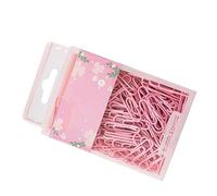 Solinder Trombones Vibrants, 70 Pièces, Petits Clips en Fer pour Usage au Bureau, Mignons et Durables pour les étudiants (Rose)