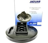 Solingen Organiseur De Peignes Pour Tondeuse Jaguar¿Rond,Pc Léger Et Stable,Capacité Pour 4 Peignes (3,6,9,12 Mm),Brosse Nettoyante Et Flacon Lubrifiant