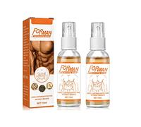 SoliPac Gynecomastie Pulvérisateur de raffermissement de la poitrine, crème au gingembre Solipac, spray fondant de la cellulite Gynécomastie, spray bio pour homme (2 pièces)