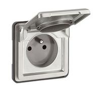 SOLIROC Prise Simple avec/u 16A 250V avec Clapet IP55 077831