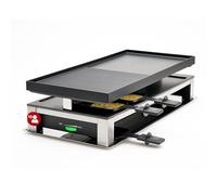 Solis Gril combiné 3 en 1 1500 W, raclette électrique pour 10 personnes, barbecue d'intérieur avec plaque réversible avec accessoires à raclette, barbecue électrique pour balcon