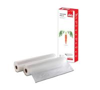 Solis Lot de 2 rouleaux de sac sous vide - 40 x 600 cm - Pour la cuisson et la congélation - Film d'emballage sous vide découpable et réutilisable - Idéal pour sous vide - 110 microns - Transparent