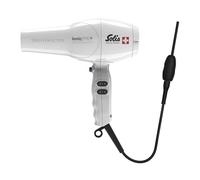 Solis Swiss Perfection 360º ionicPRO 440 - Sèche Cheveux Professionnel - Sèche-Cheveux avec Technologie IonicPRO - Hair Dryer avec Cordon Rotatif 360º - Buse de Coiffage Incluse - Blanc