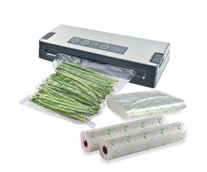 Solis Vac Premium Machine à emballer sous vide avec fonction Pulse, pack avantageux avec films et sacs compostables, appareil de mise sous vide pour aliments, accessoires de cuisine, idéal pour sous