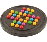 Solitaire: Ø 20 cm, Holz, lasiert, 33 Kugeln, per Stück