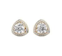 Solitaires en argent sterling 925 avec clous Reuleaux | Plaqué or n° 44 | Taille de la pierre : 0,10-1,49 mm | Poids : 2,37 crt | Forme : Ronde | 4,274 g | • Luxe • G_00099