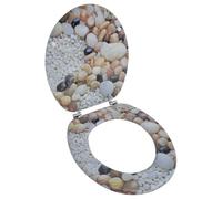 Solivagant Abatant de WC avec Couvercle Design Galets,(3.5 KG)