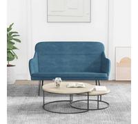 Solivagant Banc Bleu 110x76x80 cm Velours,(14.45 KG)