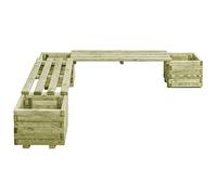 Solivagant Banc de Jardin à jardinières Bois de pin imprégné,(61.2 KG)