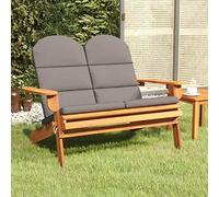 Solivagant Banc de Jardin Adirondack et Coussins 126 cm Bois Massif Acacia,(19 KG)