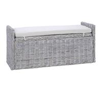 Solivagant Banc de Rangement Blanchiment 110 x 40 x 50 cm Rotin,(13.98 KG)