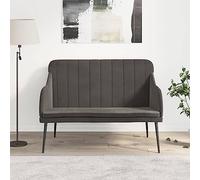 Solivagant Banc Gris foncé 110x76x80 cm Velours,(14.5 KG)
