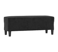 Solivagant Banc Noir 100x35x41 cm Velours,(6.45 KG)