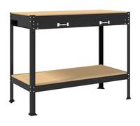 Solivagant Bancs de Travail Noir 114 x 54 x 91 cm Bois d'ingénierie,(19.4 KG)