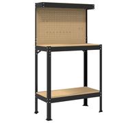 Solivagant Bancs de Travail Noir 81 x 41 x 145 cm Bois d'ingénierie,(14.1 KG)