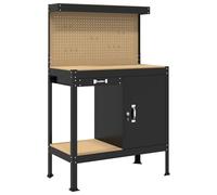 Solivagant Bancs de Travail Noir 90 x 49 x 141 cm Bois d'ingénierie,(26.05 KG)