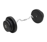 Solivagant Barre d'haltères ondulée avec plaques 60 kg,(61.62 KG)-5019