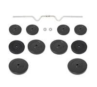 Solivagant Barre d'haltères ondulée avec plaques 90 kg,(91.77 KG)-5023