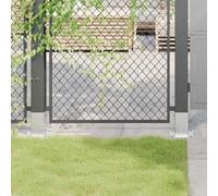 Solivagant Bases de Poteau carrées 4 pcs Argent 81x81 mm Acier galvanisé,(4.84 KG)