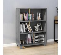 Solivagant Bibliothèque HAMAR Gris foncé 85x35x112 cm Bois de pin Massif,(17.65 KG)