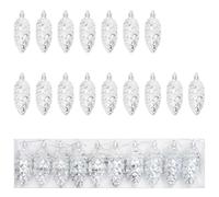 Solivagant Boule de Pomme de Pin de Noël 40 pcs Argent Plastique,(0.51 KG)