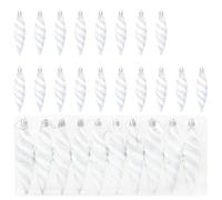 Solivagant Boule en Forme de Spirale de Noël 40 pcs Blanc Plastique,(0.46 KG)