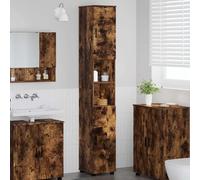 Solivagant Cabinet de Salle de Bain avec Porte Chêne fumé 30 x 35 x 192 cm,(26.84 KG)