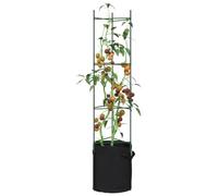 Solivagant Cages à tomates avec Sacs à Plantes 4 pcs 154 cm Acier et PP,(3.8 KG)