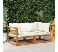 Solivagant Canapés d'angle sectionnels 2 pcs avec Coussins Blanc crème,(23.8 KG)