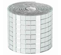 Solivagant Carreau de Miroir mosaïque 12 pcs Argenté 100 x 4 cm Verre,(1.6 KG)