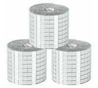 Solivagant Carreau de Miroir mosaïque 3 pcs Argenté 100 x 4 cm Verre,(0.45 KG)