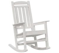 Solivagant Chaise Berçante de Jardin Blanc 92 x 70 x 108 cm HDPE,(21.5 KG)