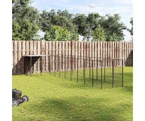 Solivagant Chenil Noir 7,26 m² Acier,(46.65 KG)