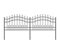 Solivagant Clôture de Jardin Gris 240 x 118 cm Acier Peint par Poudre,(14.6 KG)