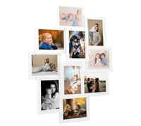 Solivagant Collage de Cadres Photo de Photo 10x(10x15 cm) Blanc MDF,(1.4 KG)