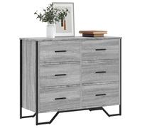 Solivagant Commode Sonoma Gris 91x35,5x74,5 cm Bois d'ingénierie,(35.8 KG)