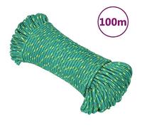 Solivagant Corde de Bateau Vert 4 mm 100 m Polypropylène,(0.77 KG)