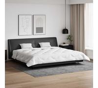 Solivagant Couette avec Oreillers 3 pcs Blanc Microfibre et Plumes d'oie,(5.18 KG)